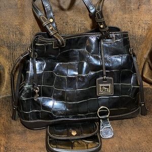 Dooney & Burke purse, small bag & keychain.